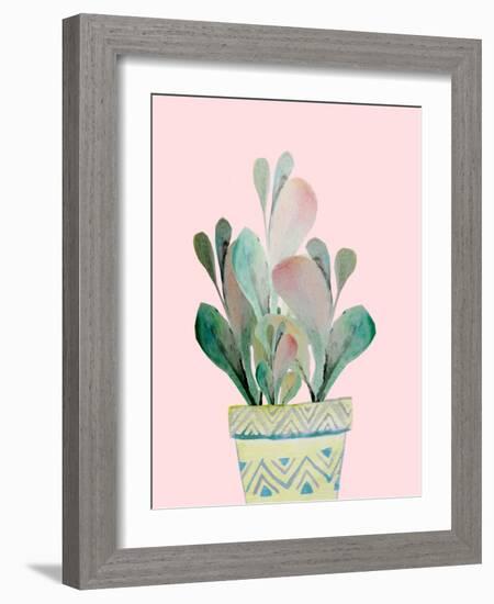 Succulent in Teal A-Boho Hue Studio-Framed Art Print