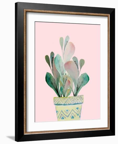 Succulent in Teal A-Boho Hue Studio-Framed Art Print