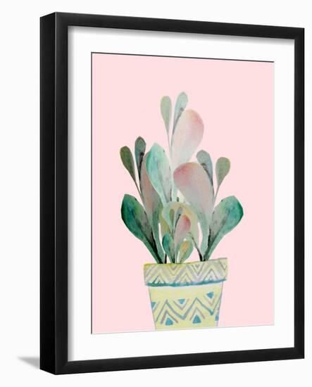 Succulent in Teal A-Boho Hue Studio-Framed Art Print