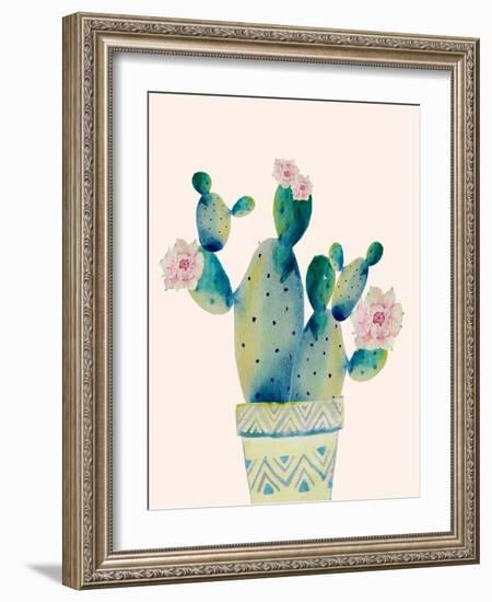 Succulent In Teal B-Boho Hue Studio-Framed Art Print