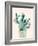 Succulent In Teal B-Boho Hue Studio-Framed Art Print