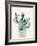 Succulent In Teal B-Boho Hue Studio-Framed Art Print