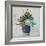 Succulent Still Life I Navy-Julia Purinton-Framed Art Print