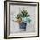 Succulent Still Life I Navy-Julia Purinton-Framed Art Print