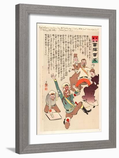 Such Mild News Comes from the War That Nicholas Says-Kobayashi Kiyochika-Framed Giclee Print