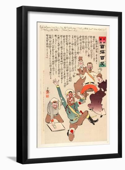 Such Mild News Comes from the War That Nicholas Says-Kobayashi Kiyochika-Framed Giclee Print