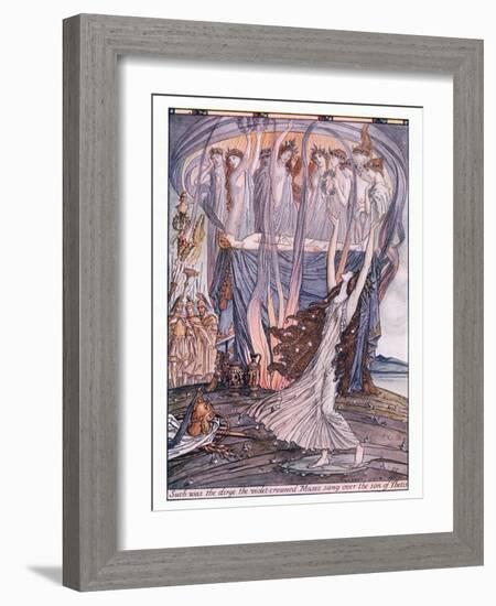 Such Was the Dirge the Violet Crowned Muses Sang over the Son of Thetis-Herbert Cole-Framed Giclee Print