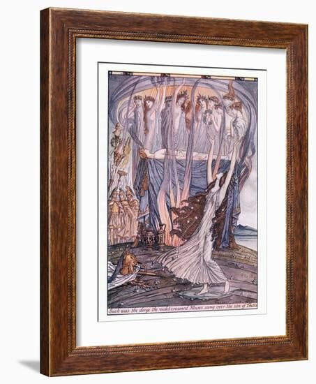 Such Was the Dirge the Violet Crowned Muses Sang over the Son of Thetis-Herbert Cole-Framed Giclee Print