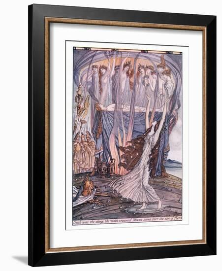 Such Was the Dirge the Violet Crowned Muses Sang over the Son of Thetis-Herbert Cole-Framed Giclee Print