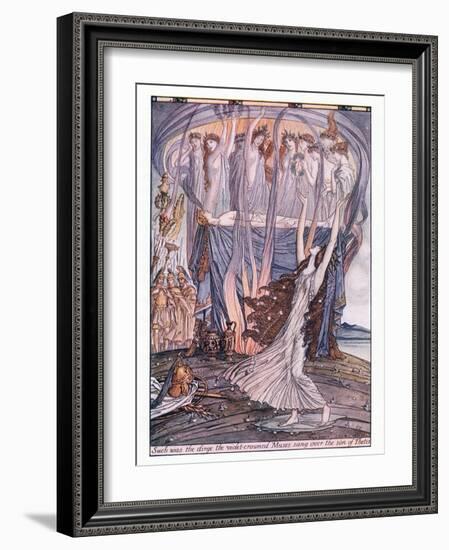 Such Was the Dirge the Violet Crowned Muses Sang over the Son of Thetis-Herbert Cole-Framed Giclee Print