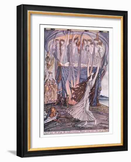 Such Was the Dirge the Violet Crowned Muses Sang over the Son of Thetis-Herbert Cole-Framed Giclee Print