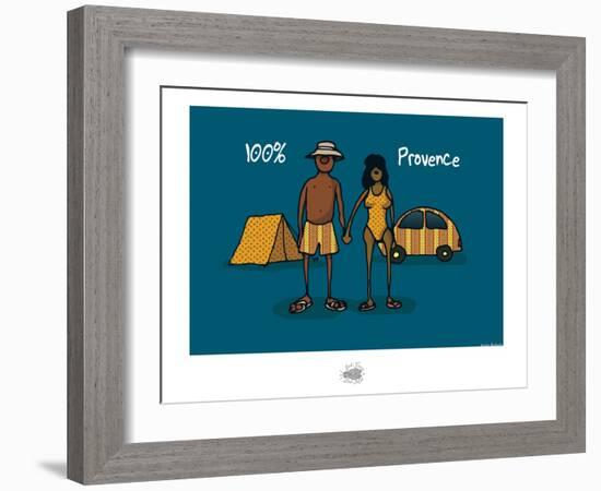 Sud-Mer-Sud-Terre - 100% Provence-Sylvain Bichicchi-Framed Art Print