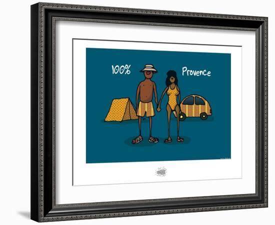 Sud-Mer-Sud-Terre - 100% Provence-Sylvain Bichicchi-Framed Art Print