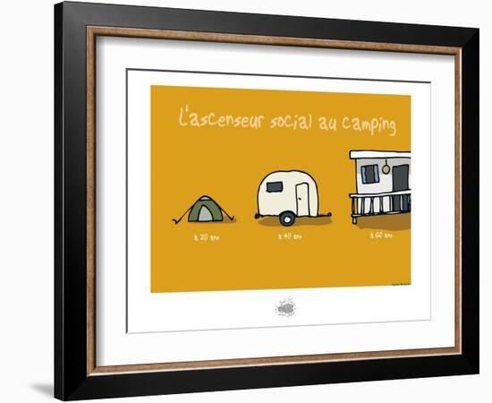 Sud-Mer-Sud-Terre - Ascenseur social au camping-Sylvain Bichicchi-Framed Art Print