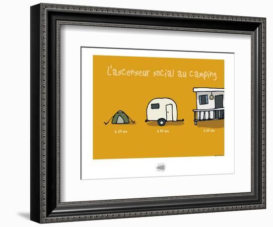 Sud-Mer-Sud-Terre - Ascenseur social au camping-Sylvain Bichicchi-Framed Premium Giclee Print