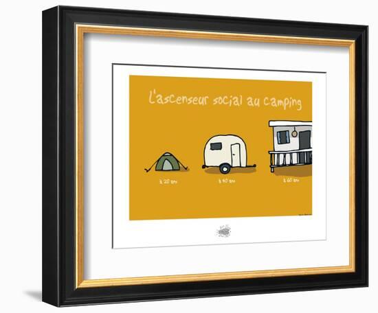 Sud-Mer-Sud-Terre - Ascenseur social au camping-Sylvain Bichicchi-Framed Premium Giclee Print