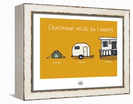 Sud-Mer-Sud-Terre - Ascenseur social au camping-Sylvain Bichicchi-Framed Stretched Canvas