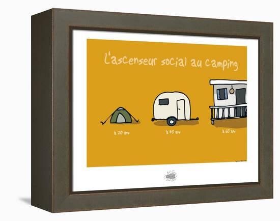 Sud-Mer-Sud-Terre - Ascenseur social au camping-Sylvain Bichicchi-Framed Stretched Canvas