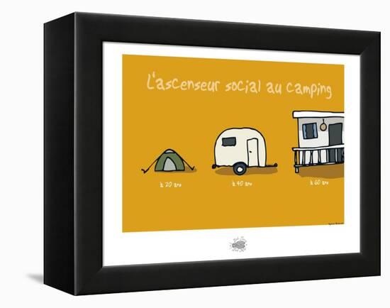 Sud-Mer-Sud-Terre - Ascenseur social au camping-Sylvain Bichicchi-Framed Stretched Canvas