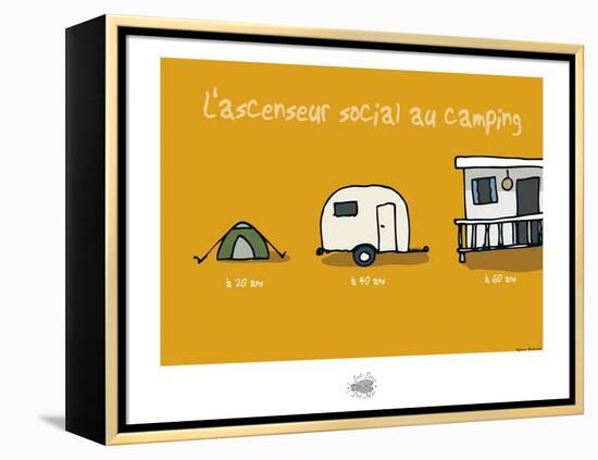 Sud-Mer-Sud-Terre - Ascenseur social au camping-Sylvain Bichicchi-Framed Stretched Canvas