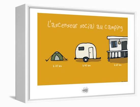 Sud-Mer-Sud-Terre - Ascenseur social au camping-Sylvain Bichicchi-Framed Stretched Canvas