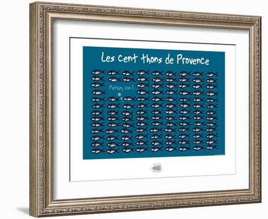 Sud-Mer-Sud-Terre - Cents thons de provence-Sylvain Bichicchi-Framed Art Print