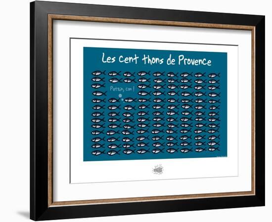 Sud-Mer-Sud-Terre - Cents thons de provence-Sylvain Bichicchi-Framed Art Print