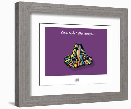 Sud-Mer-Sud-Terre - Chapeau de pailles-Sylvain Bichicchi-Framed Premium Giclee Print