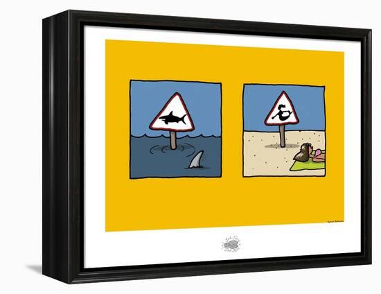 Sud-Mer-Sud-Terre - Dangers de la plage-Sylvain Bichicchi-Framed Stretched Canvas