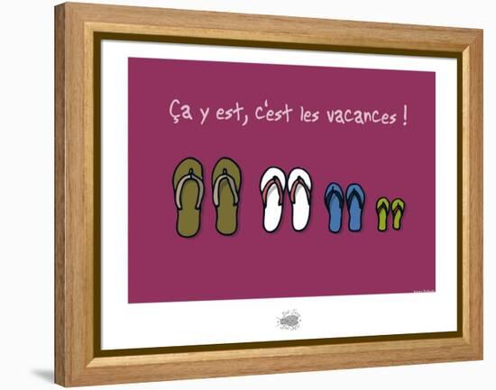 Sud-Mer-Sud-Terre - Famille tongs-Sylvain Bichicchi-Framed Stretched Canvas