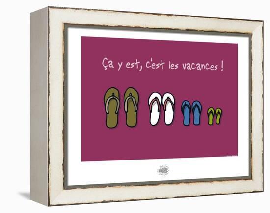 Sud-Mer-Sud-Terre - Famille tongs-Sylvain Bichicchi-Framed Stretched Canvas