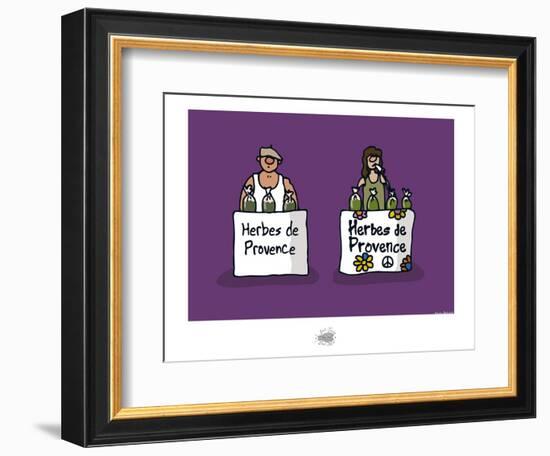 Sud-Mer-Sud-Terre - Herbes de Provence-Sylvain Bichicchi-Framed Premium Giclee Print