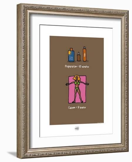 Sud-Mer-Sud-Terre - Huit heures de cuisson-Sylvain Bichicchi-Framed Art Print