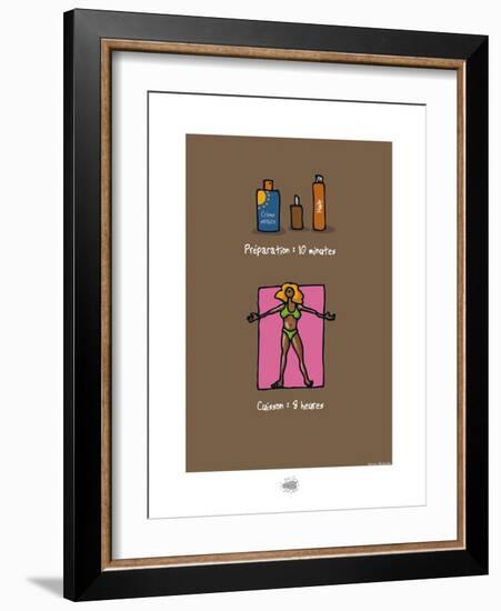 Sud-Mer-Sud-Terre - Huit heures de cuisson-Sylvain Bichicchi-Framed Art Print