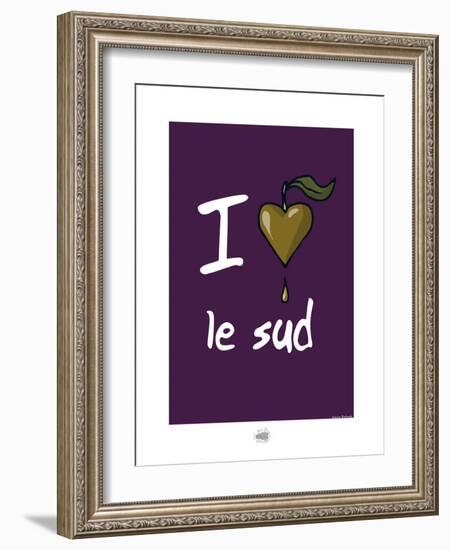 Sud-Mer-Sud-Terre - J'aime le Sud-Sylvain Bichicchi-Framed Art Print