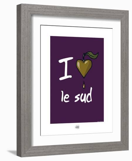 Sud-Mer-Sud-Terre - J'aime le Sud-Sylvain Bichicchi-Framed Art Print