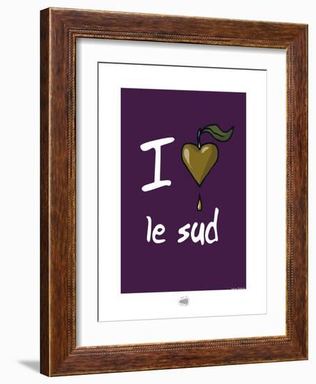 Sud-Mer-Sud-Terre - J'aime le Sud-Sylvain Bichicchi-Framed Art Print