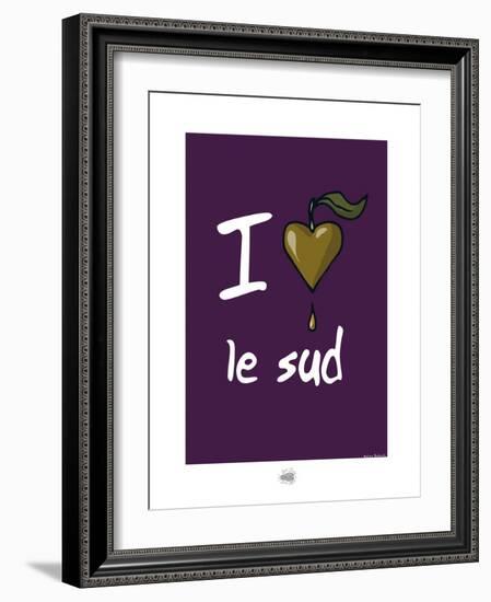 Sud-Mer-Sud-Terre - J'aime le Sud-Sylvain Bichicchi-Framed Art Print