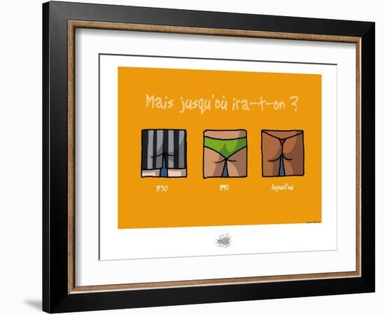 Sud-Mer-Sud-Terre - La taille du maillot de bain-Sylvain Bichicchi-Framed Art Print