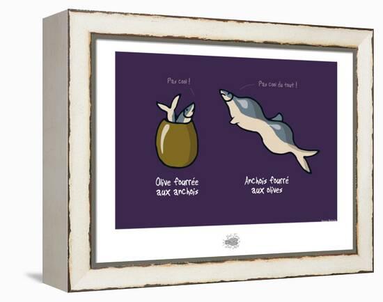 Sud-Mer-Sud-Terre - Olives et anchois (2)-Sylvain Bichicchi-Framed Stretched Canvas