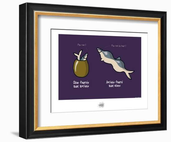 Sud-Mer-Sud-Terre - Olives et anchois (2)-Sylvain Bichicchi-Framed Premium Giclee Print