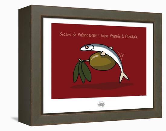Sud-Mer-Sud-Terre - Olives et anchois-Sylvain Bichicchi-Framed Stretched Canvas