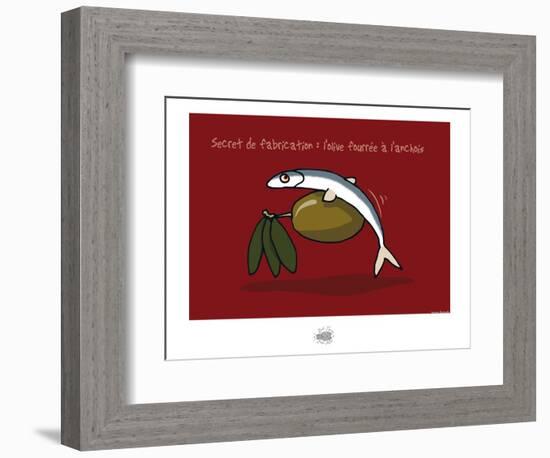 Sud-Mer-Sud-Terre - Olives et anchois-Sylvain Bichicchi-Framed Premium Giclee Print