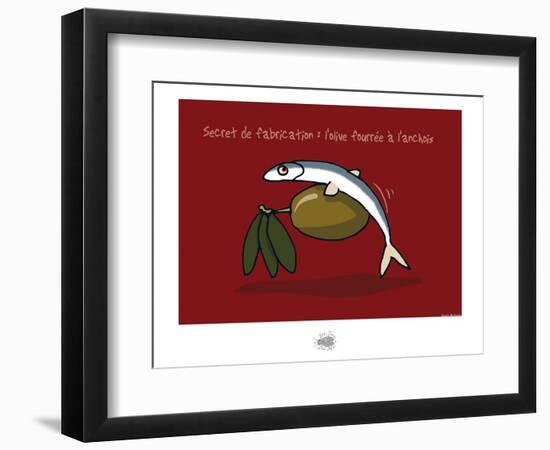 Sud-Mer-Sud-Terre - Olives et anchois-Sylvain Bichicchi-Framed Premium Giclee Print