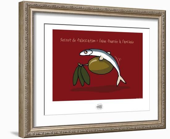 Sud-Mer-Sud-Terre - Olives et anchois-Sylvain Bichicchi-Framed Art Print