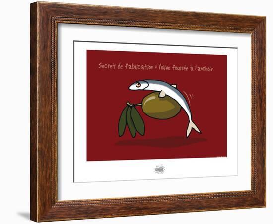 Sud-Mer-Sud-Terre - Olives et anchois-Sylvain Bichicchi-Framed Art Print