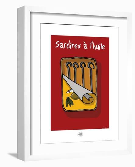 Sud-Mer-Sud-Terre - Sardines à l'huile-Sylvain Bichicchi-Framed Art Print