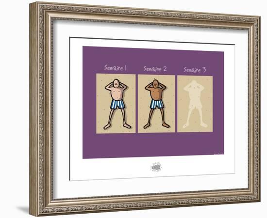 Sud-Mer-Sud-Terre - Trois semaines de bronzage-Sylvain Bichicchi-Framed Art Print