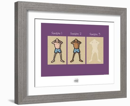 Sud-Mer-Sud-Terre - Trois semaines de bronzage-Sylvain Bichicchi-Framed Art Print