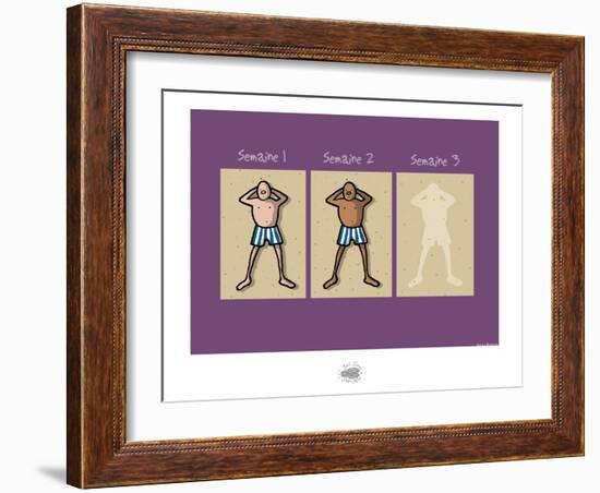 Sud-Mer-Sud-Terre - Trois semaines de bronzage-Sylvain Bichicchi-Framed Art Print